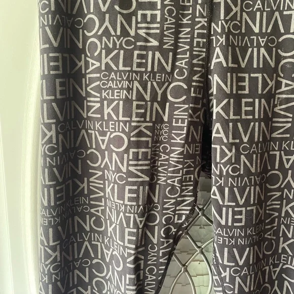 Calvin Klein Black and White Logo Maxi leggings size large - Picture 4 of 5